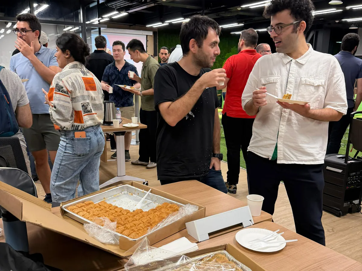 Baklava and networking after the talks